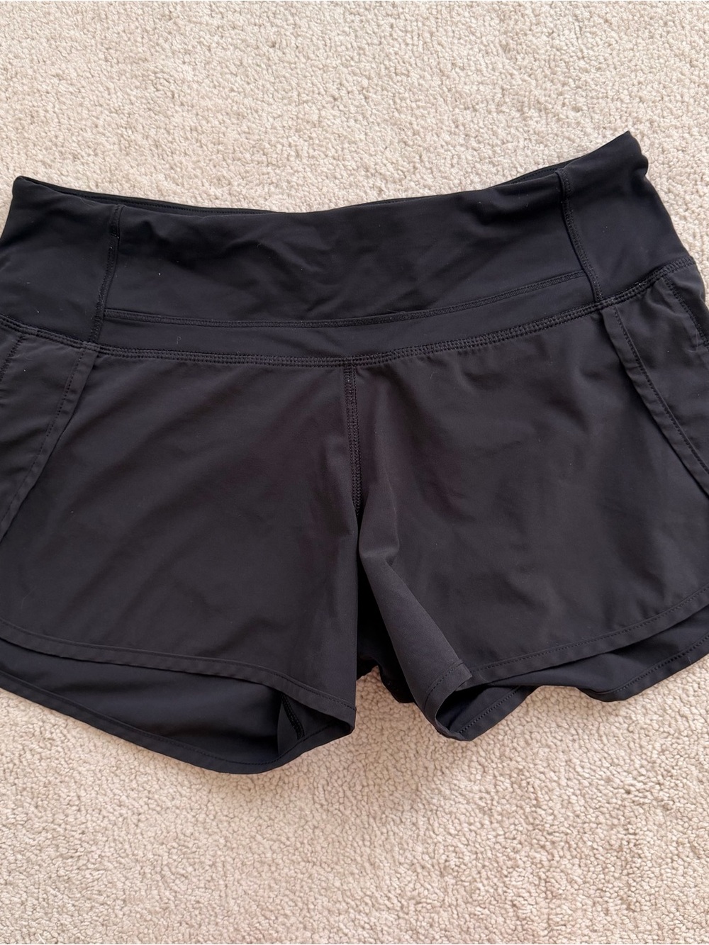 lululemon athletica Black Run/Train Shorts 4inch